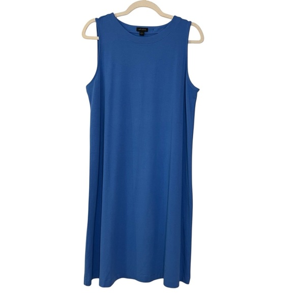 J. Jill Wearever Collection Shift Dress Periwinkle Blue Medium Casual Coastal - Picture 1 of 5